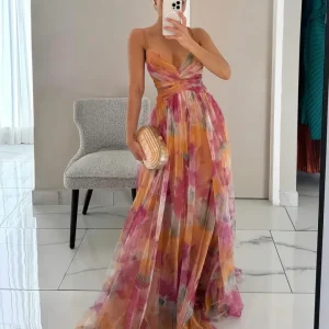 Gisela | Encantador maxivestido con estampado floral
